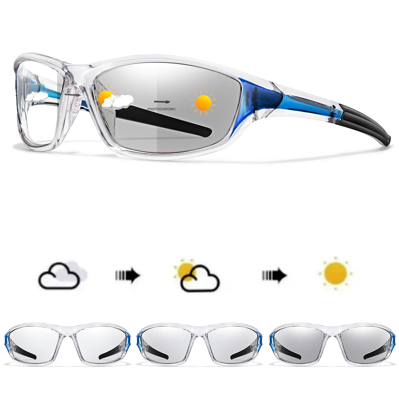 AliExpress TAMWY Photochromic Sunglasses Cycling Eyewear Men Women MTB Bike Running Fishing Glasses Comfortable Brand Bicycle Goggles