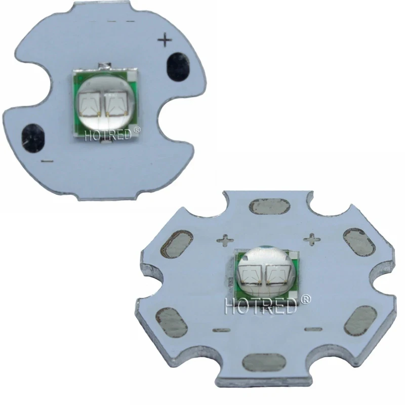 5PCS Epileds 5050 XML 5W UV Purple 395NM - 400NM Led Emitter Lamp Light 3.4-3.8V 1200mA On 8MM 12MM14MM 16MM 20MM PCB Board