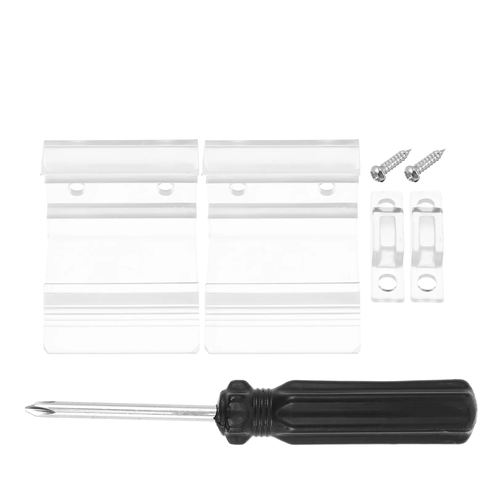 2Pcs Clear Plastic Rv Sliding Door Latch for Camper Trailer Cabinet Storage Doors Secure Closure Modern Design Rv Door Latch