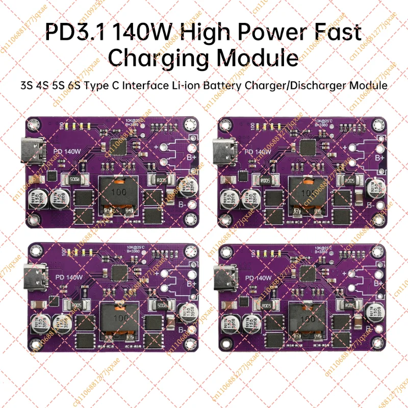 PD3.1 140W High-Power Fast Charging Module 3S-6S Lithium Battery Charge and Discharge Module with Type-C Interface