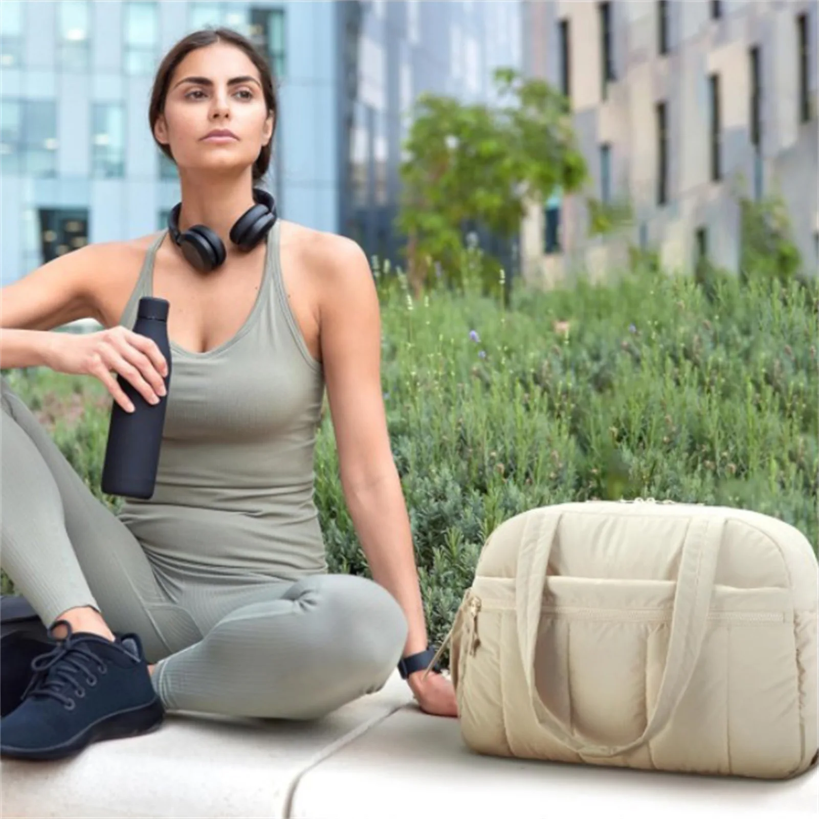 Travel Gym Bag Large Capacity with Separate Compartment Design for Short Trips Sports Outdoor Activities