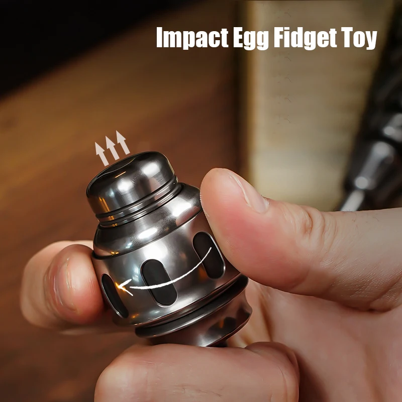 MUYI Crack Fidget Slider Mechanical Snap Finger Impact Egg Gyroscope Ratchet Metal Magnetic Toy EDC Desk Anti Stress