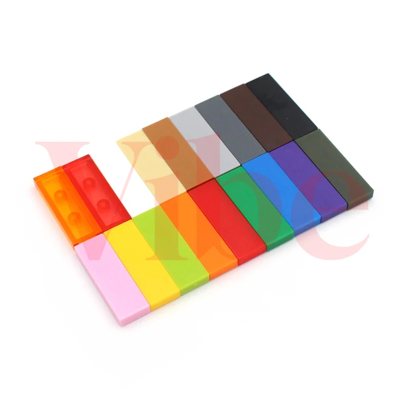 50pcs Moc Creative Tiles 1x3 Tablet 63864 DIY Classic Enlighten Building Brick Blocks Sets Compatible with Assembles Particles