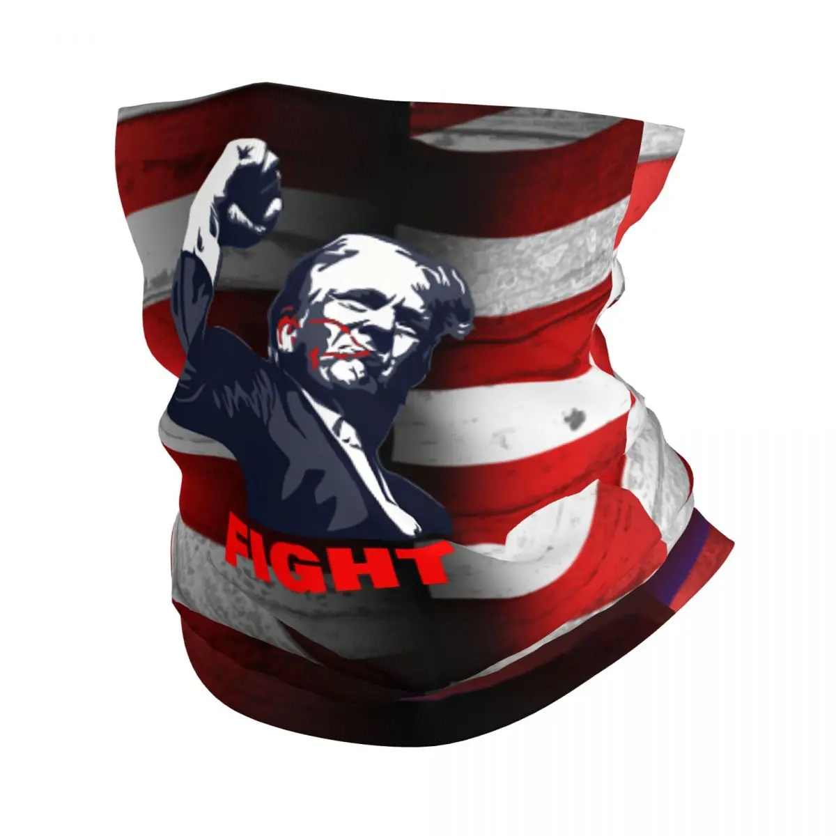 Trump Fight Trump Assassination Attempt July 13, 2024 Bandana Neck Gaiter Printed Motorcycle Motocross Donald Trump Face Scarf