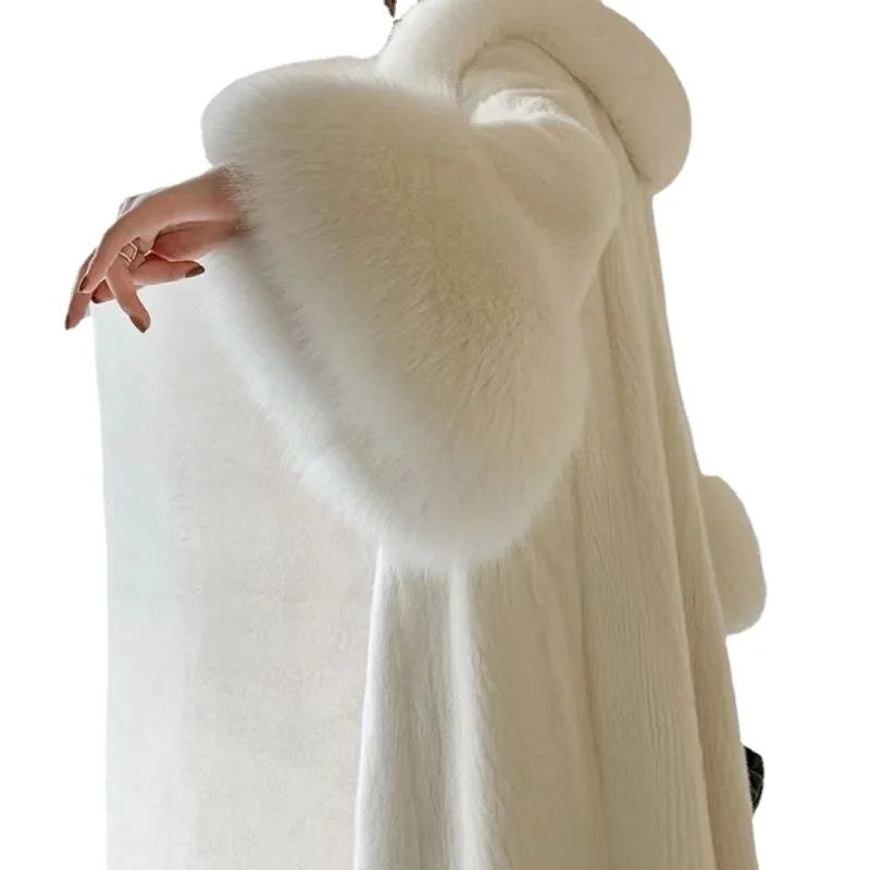 2023 Autumn Winter Imitation Mink Coat New Korean Version Slim and Young Fashion Long Fur Coat Women Large  Jacket