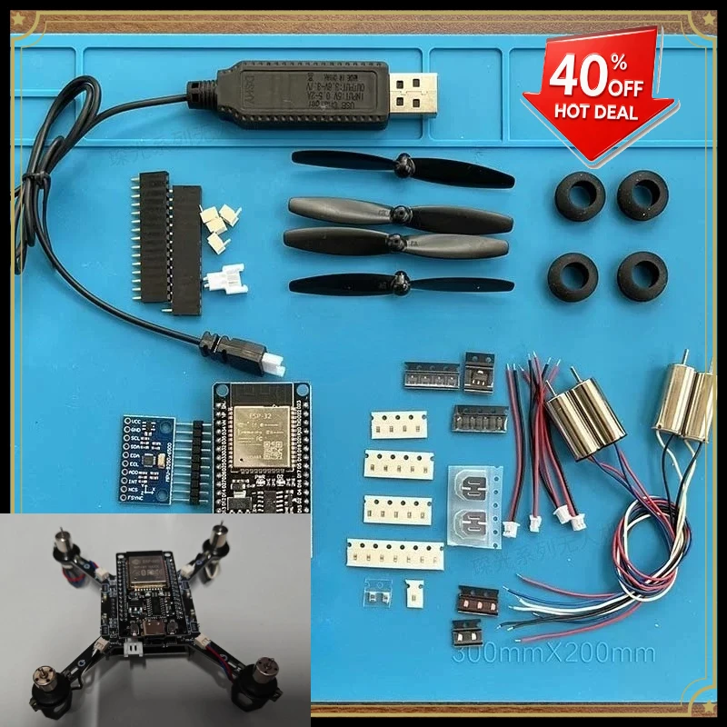 2026 factory direct sales of MINI drone ESP32 self-made four-axis multi-rotor DIY assembly kit ornament model
