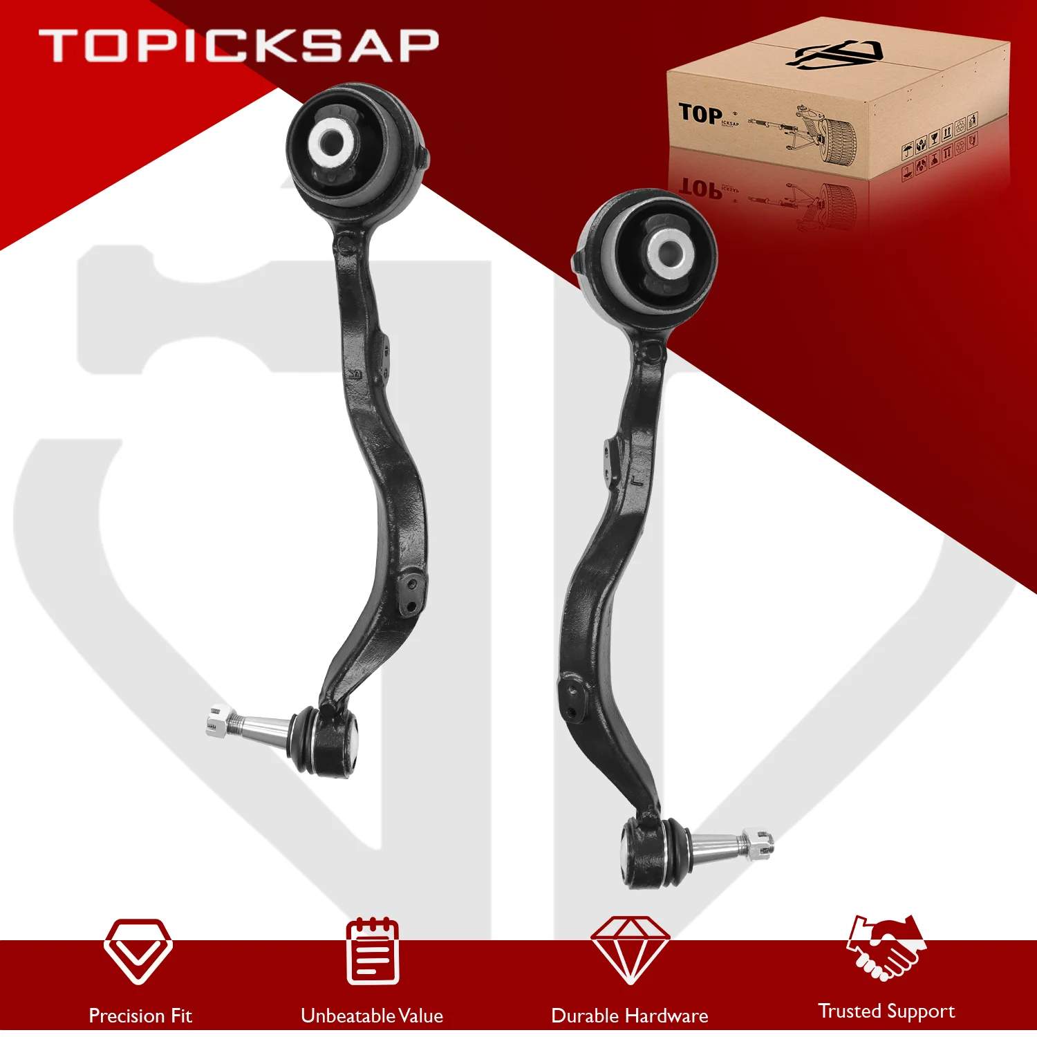 TOPICKSAP 2Pcs Front Lower Forward Control Arm Ball Joint LH RH Assembly Kit for Lexus LS460 2007-2012 2013 2014 2015 2016 2017