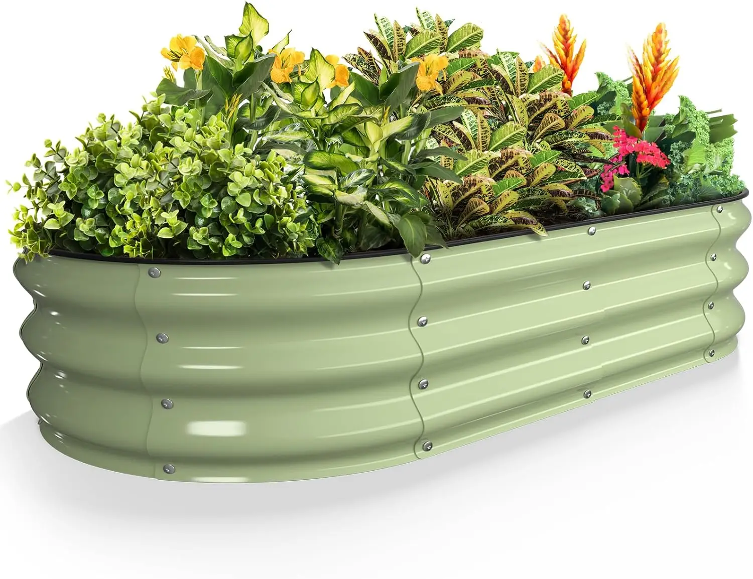 

Приподнятый садовый комплект для кровати, внешние приподнятые ящики с безопасной окантовкой и перчатками, большие металлические приподнятые садовые кровати для G