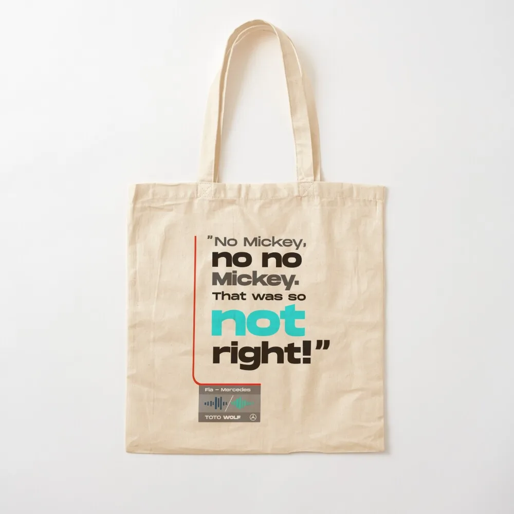 

No mickey no F1 Radio Tote Bag
