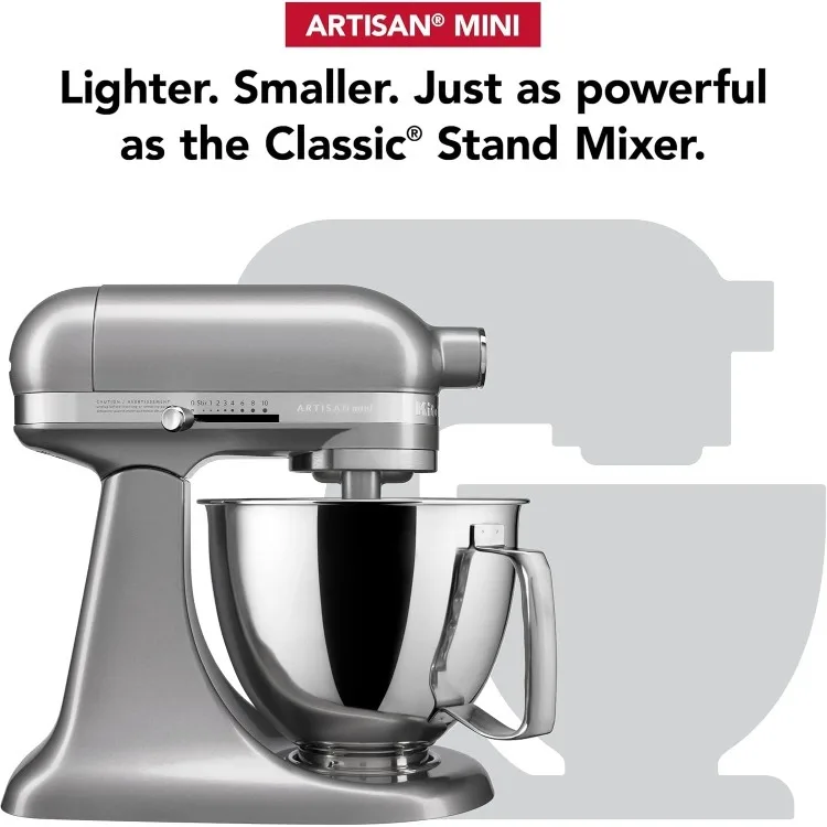 Artisan Mini 3.5 Quart Tilt-Head Stand Mixer - KSM3316X - Contour Silver