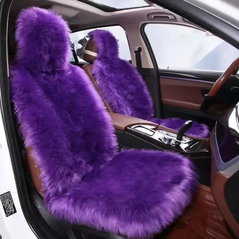 Universal Car Seat Covers Artificial Plush Autumn Winter Warm Fur Seats Cushion for Cars SUV Trucks Auto Interior Accessories