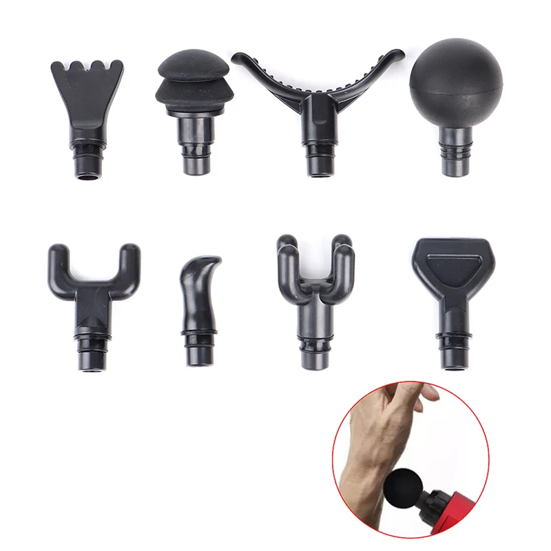 Universal Fascia Gun Massage Head Fascia Head Massager Gun Replacement Head Set Body Relaxation Silicone