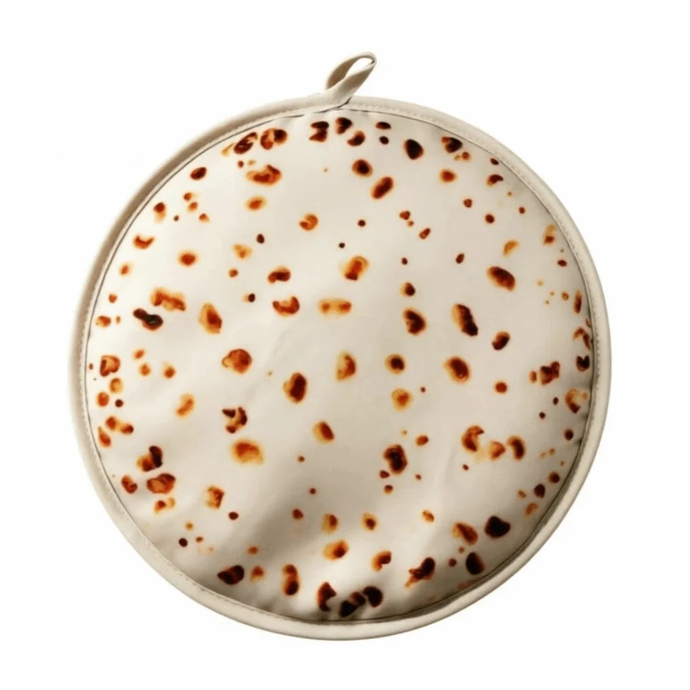 Heat Insulation Tortilla Warmer Pouch Round Shape Portable Insulated Bag Microwave Safe Food Grade Tortilla Warmer Picnic