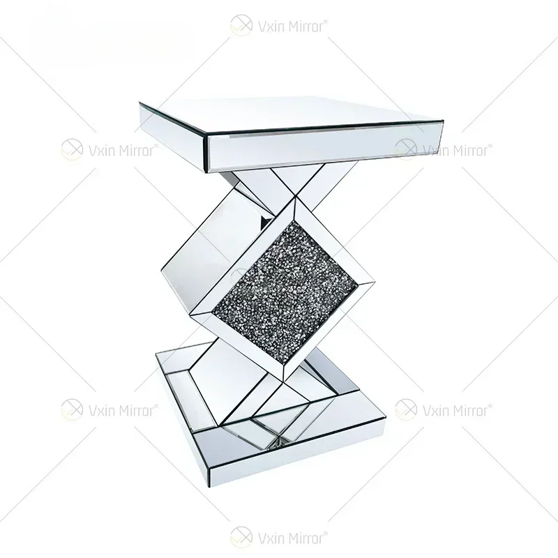 Mirror porch desk table home drilling decorative corner glass furniture luxury end view desk wholesale direct sale.