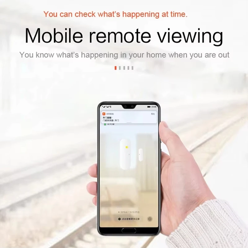 สมาร์ท Wifi เซ็นเซอร์ประตูบ้านอัจฉริยะ Magnetic Sensor เครื่องตรวจจับในครัวเรือนในร่มประตู Alarm Sensor ใช้งานร่วมกับ Alexa Google