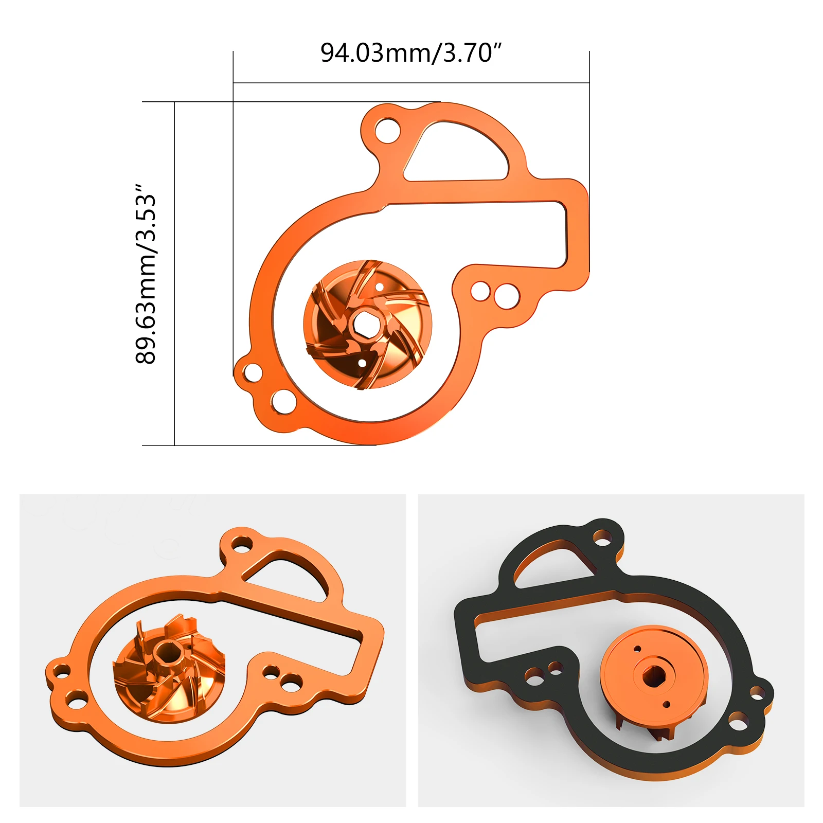 Oversized Water Pump Impeller Cooler Kit For KTM 450 500 EXC-F XCF-W 17-24 450 SX-F XC-F 16-24 450 SMR RALLY FACTORY 500 XW-F