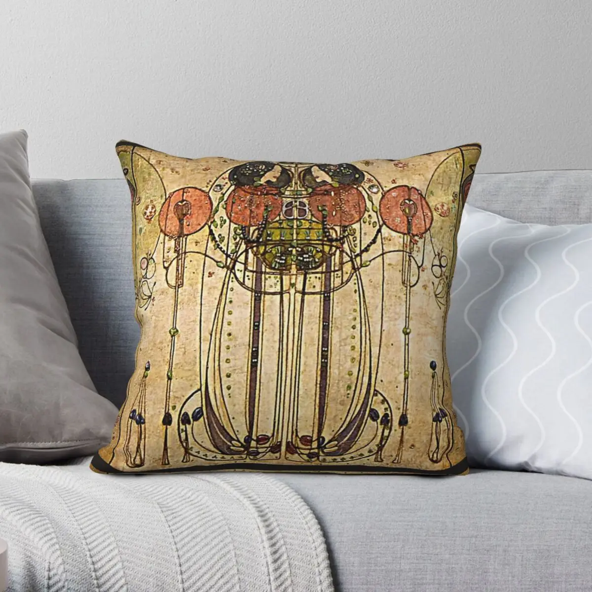 Charles Mackintosh The Wassail Square Pillowcase Polyester Linen Velvet Printed Zip Decorative Car Cushion Cover