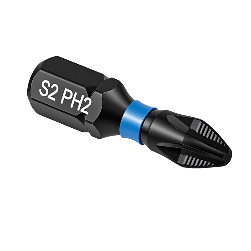 VEPAK VP1PH2025-1 Impact Bits PH2 25MM 5PCS S2 Steel High Hardness Anti-slip Durable Screwdriver Bit Tool Attachments