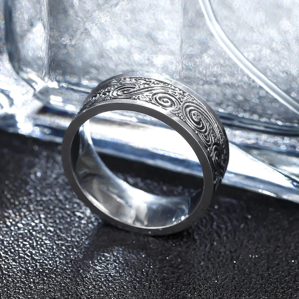 Vintage 316L Stainless Steel Ring for Men And Women Never Fade Power Lucky Mantra Ring