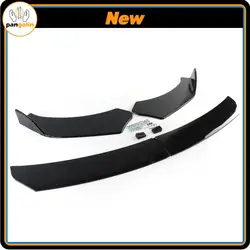 1set Universal Car Gloss Black Front Bumper Lip Chin Spoiler Splitter Body Kit Car Accessories