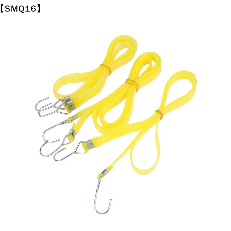 Elastic Cargo Tie Down Straps WithMetal Hooks 1M-2M Motorcycle Bike Bungee Cord For Luggage Transport Rubber Security Rope【SMQ】