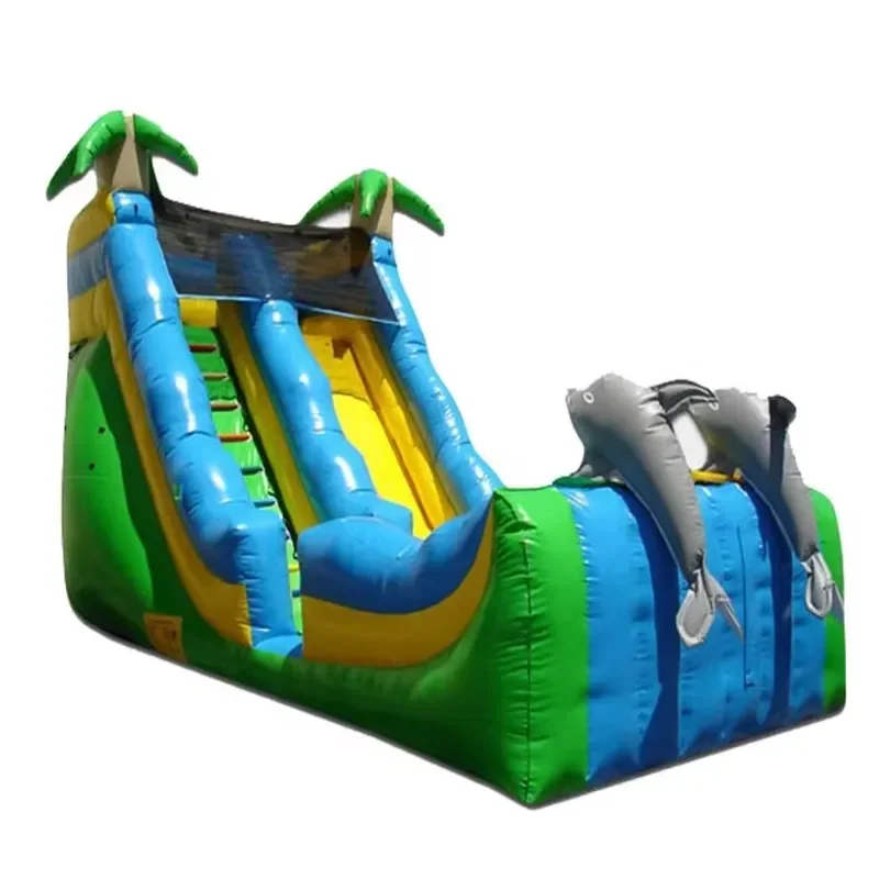 Newest Inflatable Dolphin Slide Factory High Quality Toboggan Gonflable