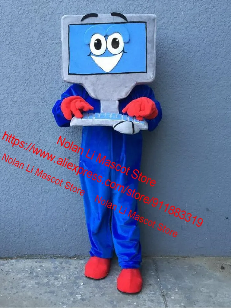 Computador mascote traje definido para o Halloween, desenhos animados de alta qualidade, material eva, cosplay aniversário, adulto tamanho 620, venda quente