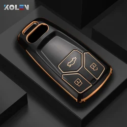 Fashion TPU Car Remote Key Case Cover Shell For Audi A4 B9 A5 A6 8S 8W Q5 Q7 4M S4 S5 S7 TT TTS TFSI RS Protector Fob Keyless