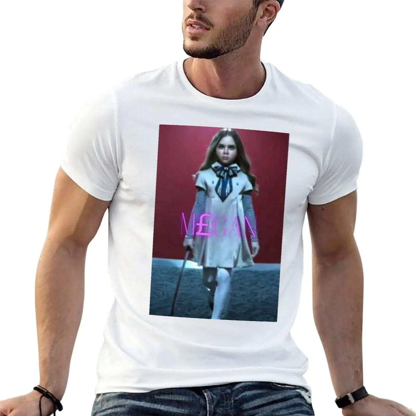 

cotton man shirt Halloween M3GAN cotton cotton 100% T-Shirt tshirt Graphic t shirt shirts funny — Theme for t man