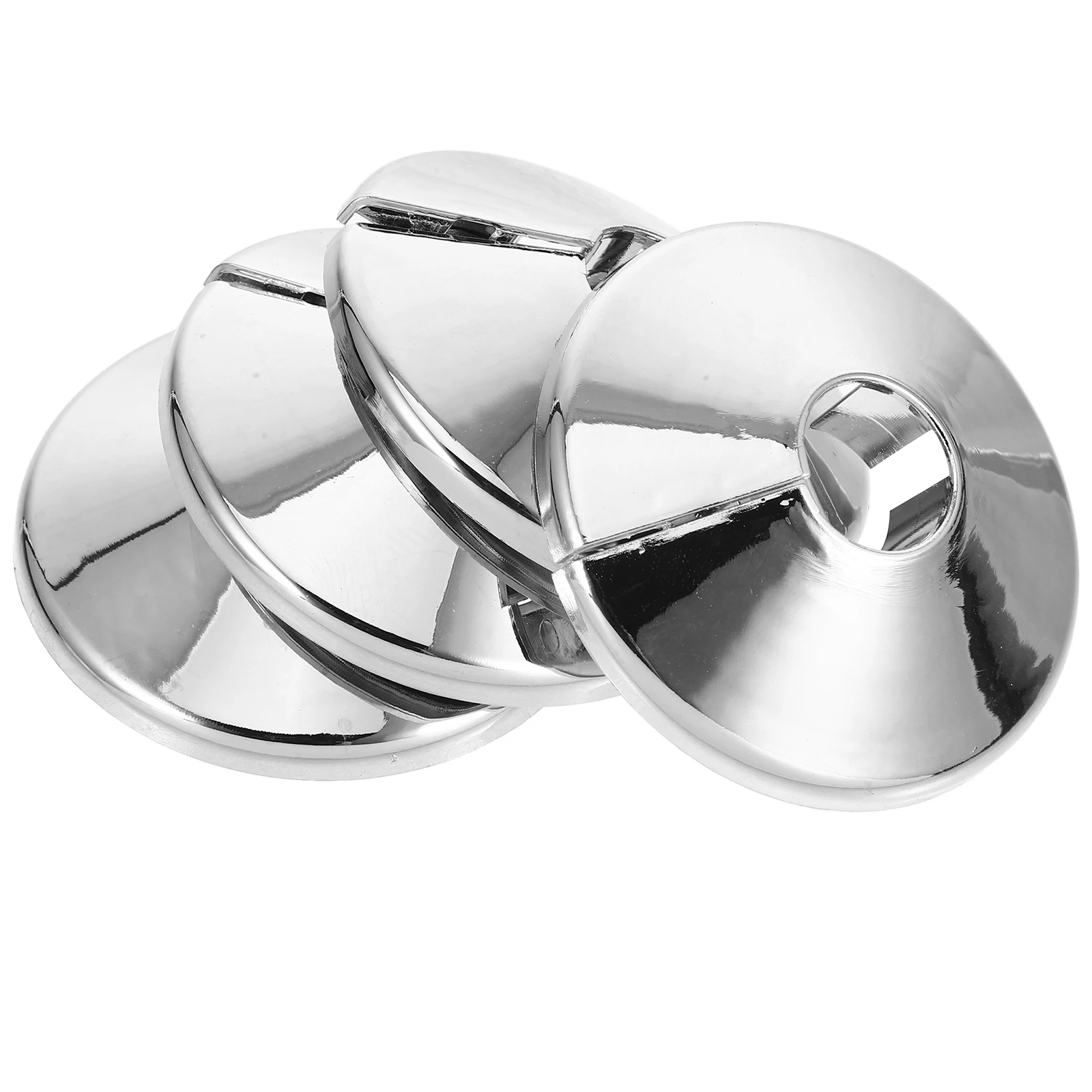 

4 Pcs Pipe Decoration Cover Silver Pedestal Sinks Toilet Plate Watertight Rings Plumbing Pipes Durable ABS Plastic Easy