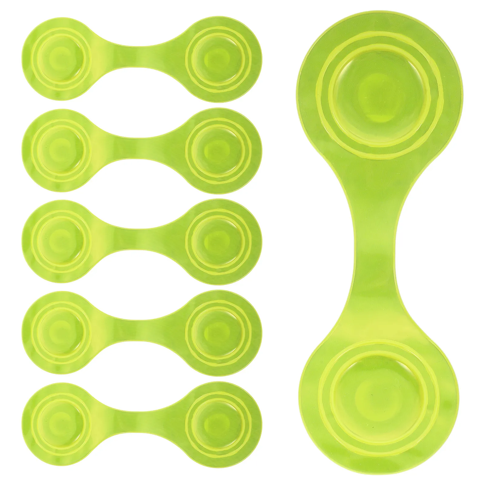 

6 шт. светоотражающих магнитных клипс из прочного ПВХ-материала для повышения видимости в темноте при беге, езде на велосипеде, для школьных ранцев, одежды, собачьих шлеек