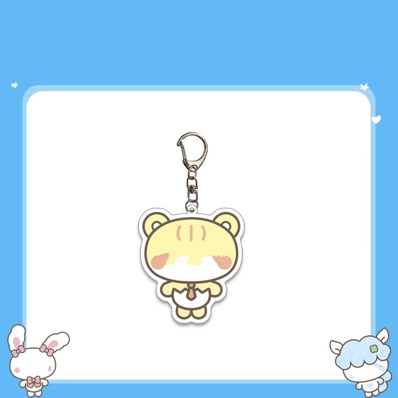 9pcs/set Cartoon Cute Keychain Acrylic UV Printing Doll pendant  Carmen  Jiwoo Stella Juun Fans fashion Bag Charms