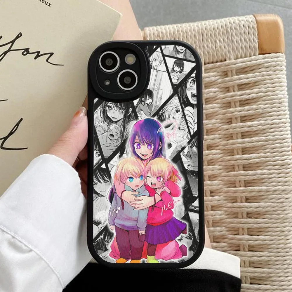 Oshi No Ko Anime Phone Case Hard Leather For iPhone 16 15 14 13 12 Mini 11 14 Pro Max Xs X Xr 7 8 Plus Fundas