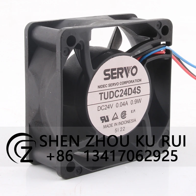 TUDC24D4S Case Fan Dual Ball Bearing for SERVO DC24V 0.04A 60X60X25MM 6CM 6025 3-wire Frequency Converter Cooling Fan