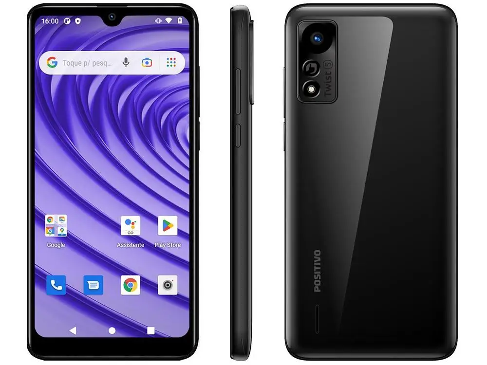 Positive Smartphone Twist 5 64GB Black 3G Unisoc 1GB RAM 6,26 "Camera. 8MP + Selfie 8MP Dual Chip