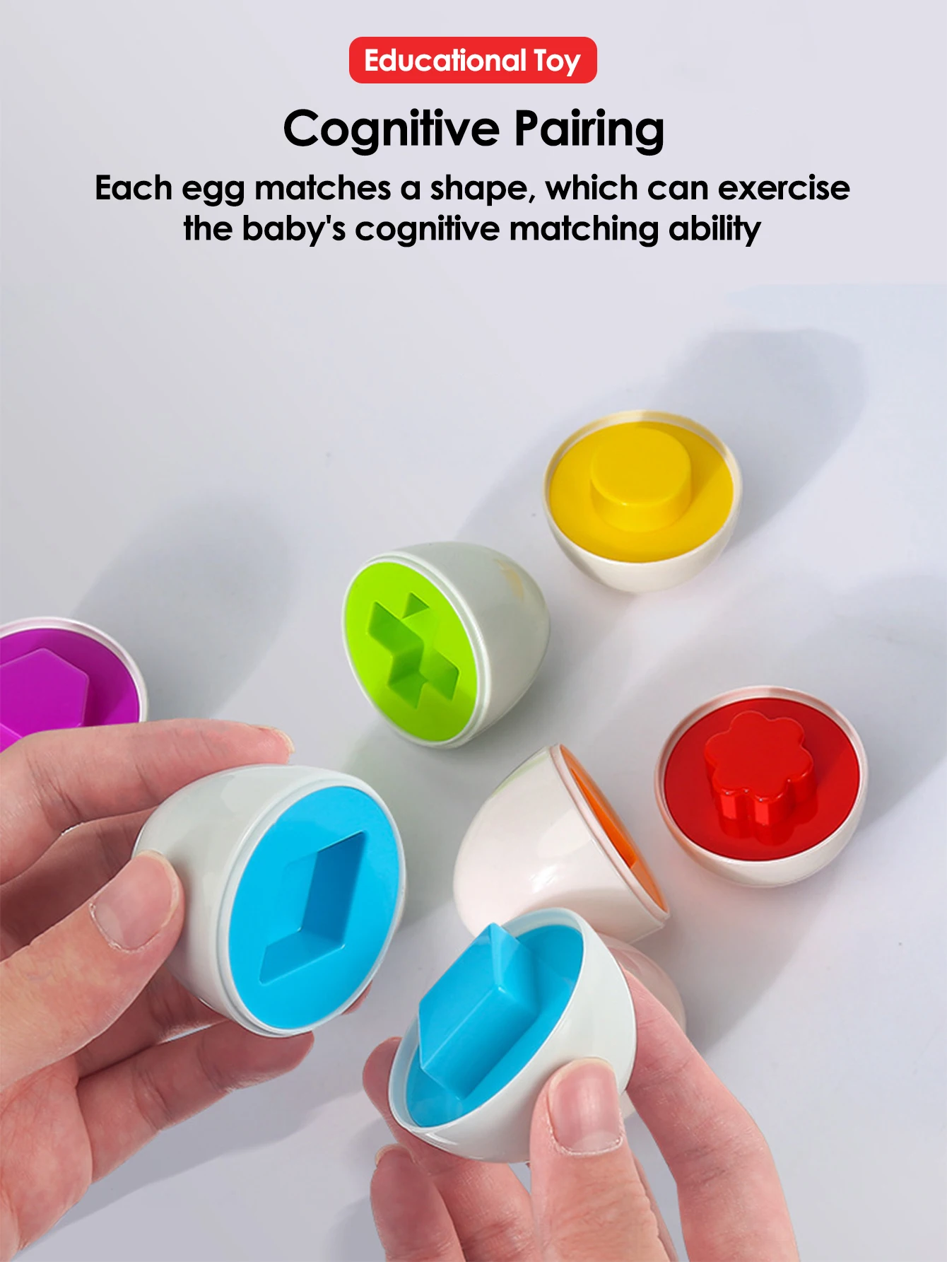 12pc Matching Eggs Montessori Sensory Baby Toys Easter Eggs Chicken Colors Shapes Sorter Learning Educational Toy For Kids Gifts