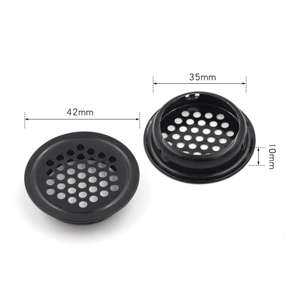 10pcs Round Ventilation Grilles Round Ducting Air Vent Louver Hole Mesh Vents Dia.35mm Wardrobe Grille Ventilation Systems