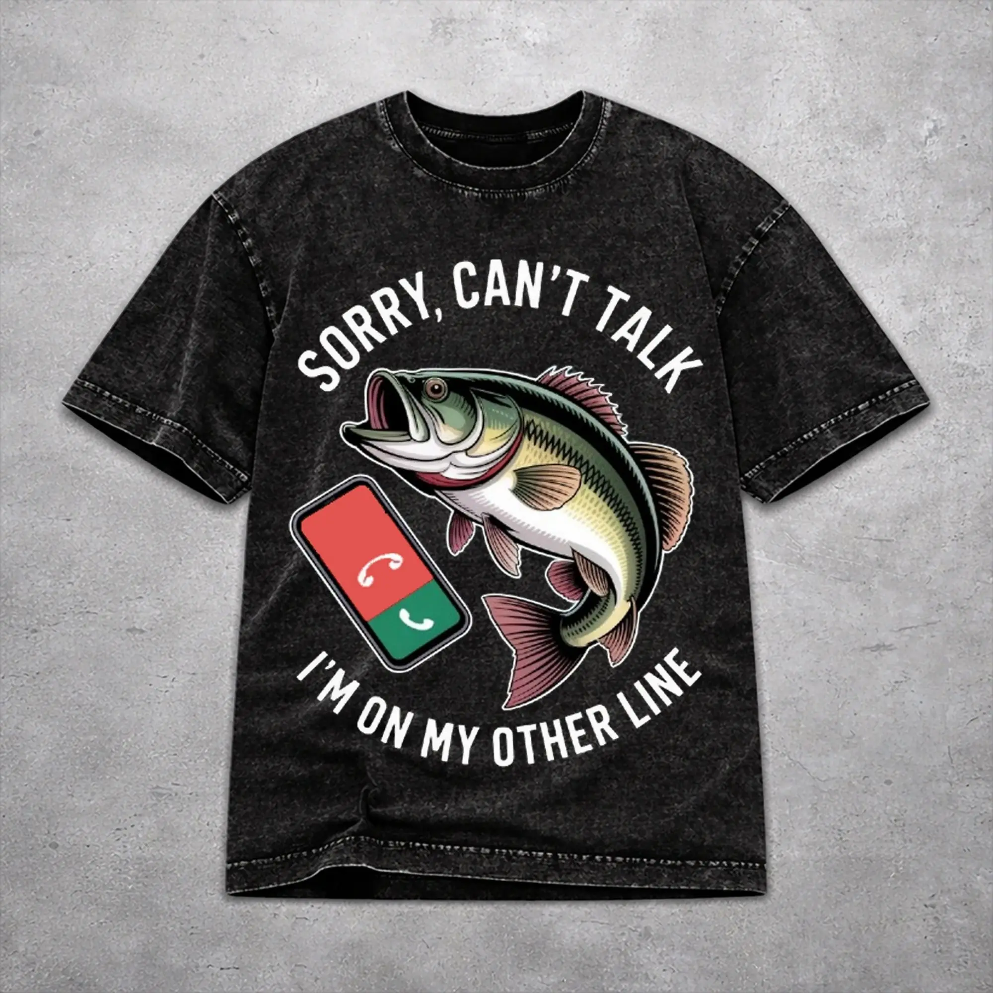 Men Women Harajuku Washed T-shirts  Sorry Can't Talk I'm On My Other Line Printed T Shirt Merch Oversize  Tees Tops