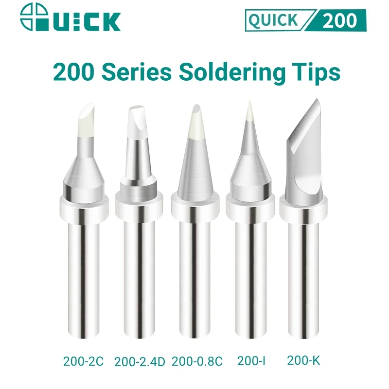 Quick 200-I/K/B/LB/C/D/J Series Soldering Iron Tip For 203/203H/204/204H/3202/376D Welder Soldering Head Accessories Repair Tool