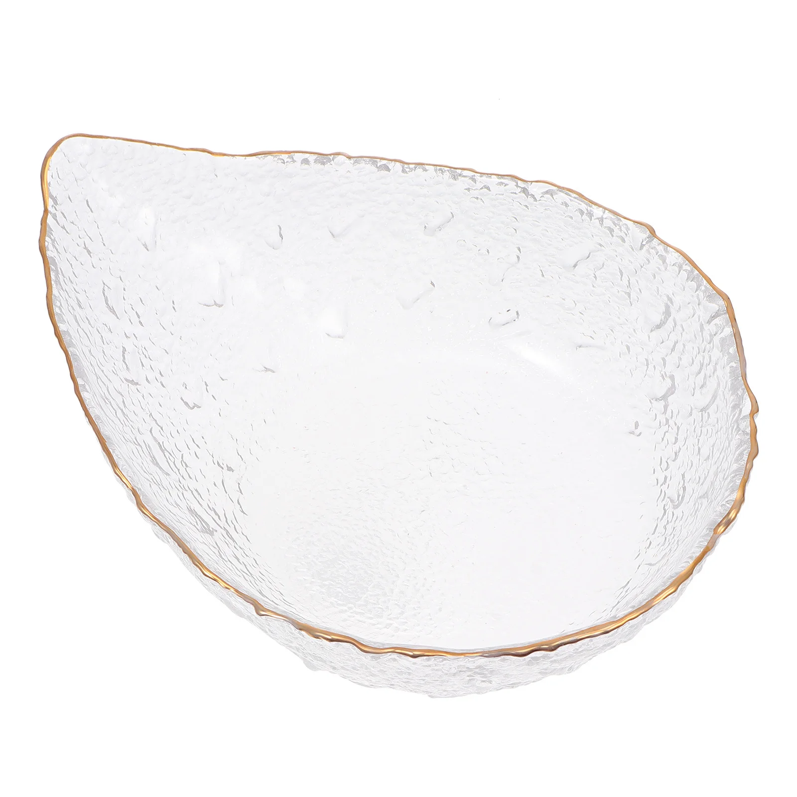 

Hammered Glass Bowl Large Capacity Salad Serving Fruit Vegetable Storage Smooth Edges Glass Mixing Bowl Kitchen Barware