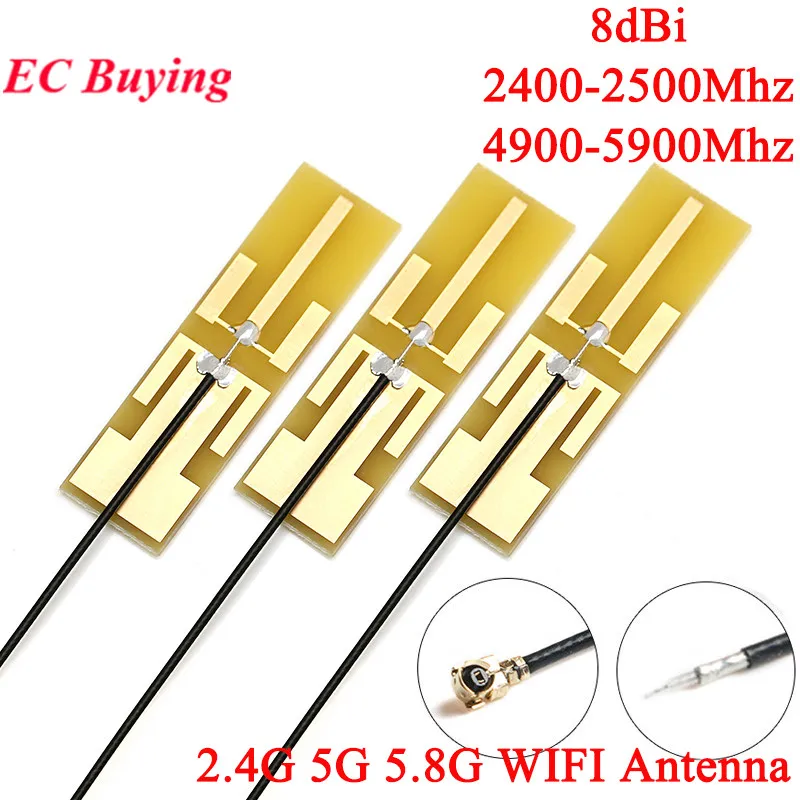 10 szt./1 szt. Antena PCB 8DBI 2.4G 5G 5.8G WIFI Wbudowana Antena do Routera Wi-Fi Interfejs Dwuzakresowy Wszechkierunkowy Złącze U.FL