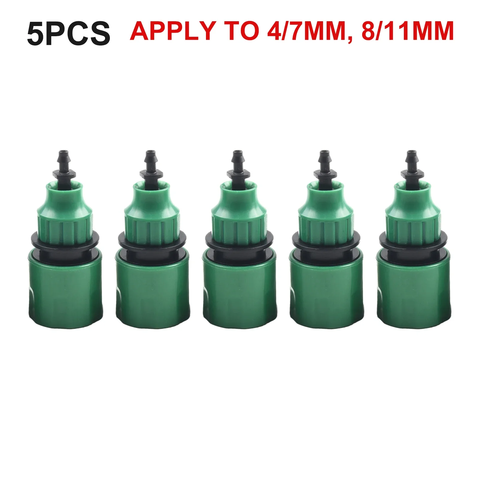 

5pcs Plastic Garden Watering Hose Quick Connector Micro-Irrigation Adapter Connector New 4/7mm 8/11mm Washing Car Joint Adapter