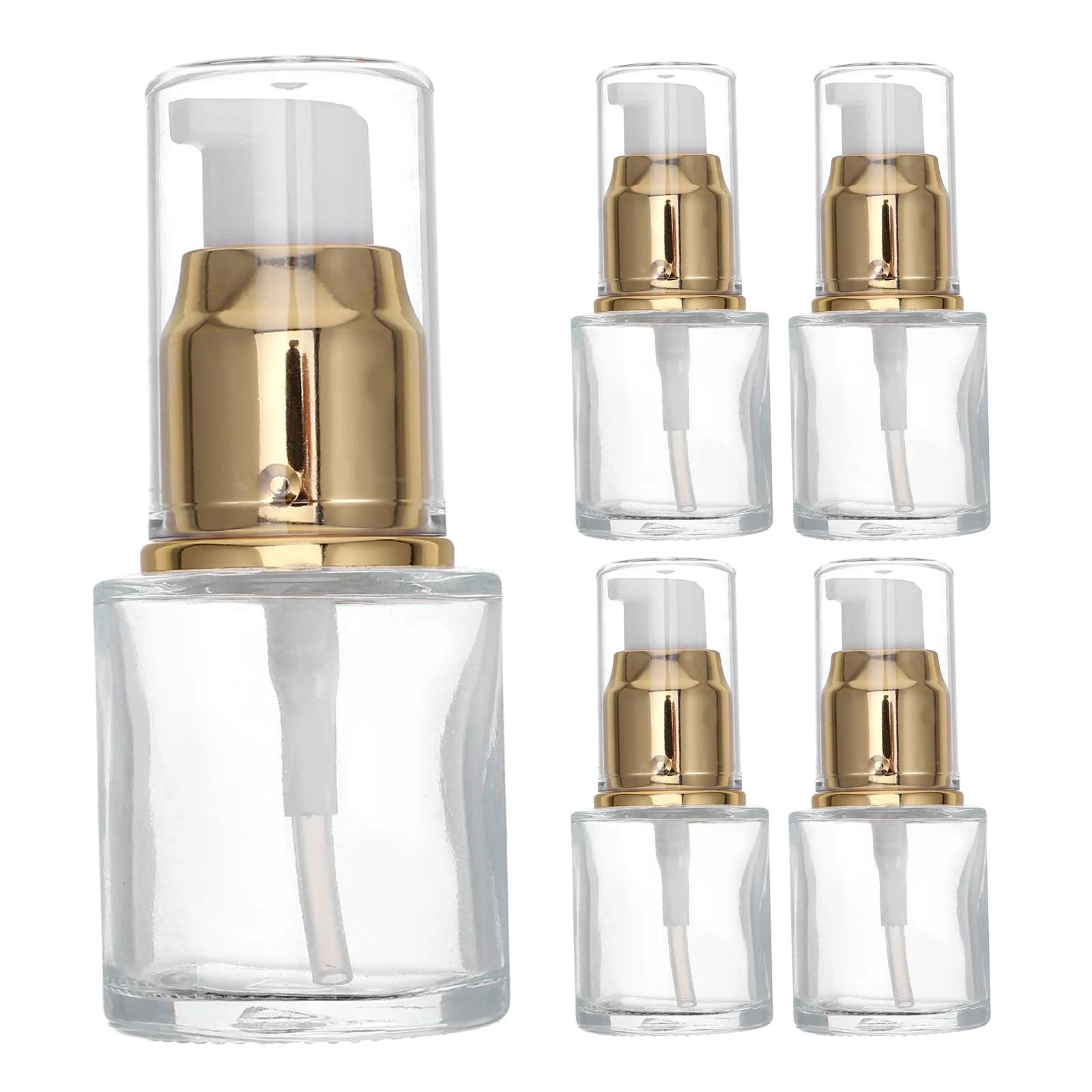 3Pcs Portable Empty Pump Bottles Silver White Premium Eco-Friendly Travel Essential Oil Nail Oil Storage
