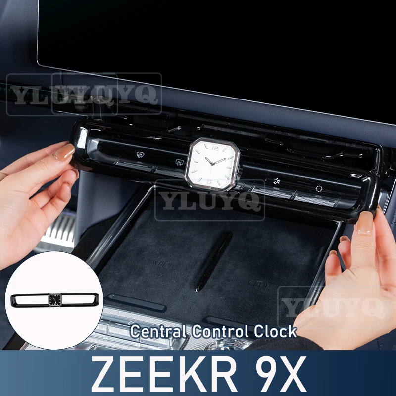 For ZEEKR 9X 2026 Central Clock Car Dashboard Electronic Luminous Quartz Watch Car Interior Modification Accessories