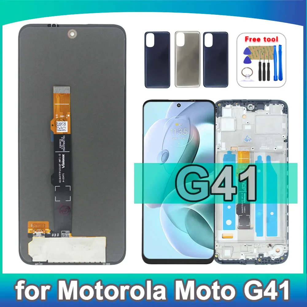 Pantalla LCD de 6.4" para Motorola Moto G41 XT2167, Reemplazo del Ensamblaje del Digitalizador de Pantalla Táctil para Moto G41 con Marco