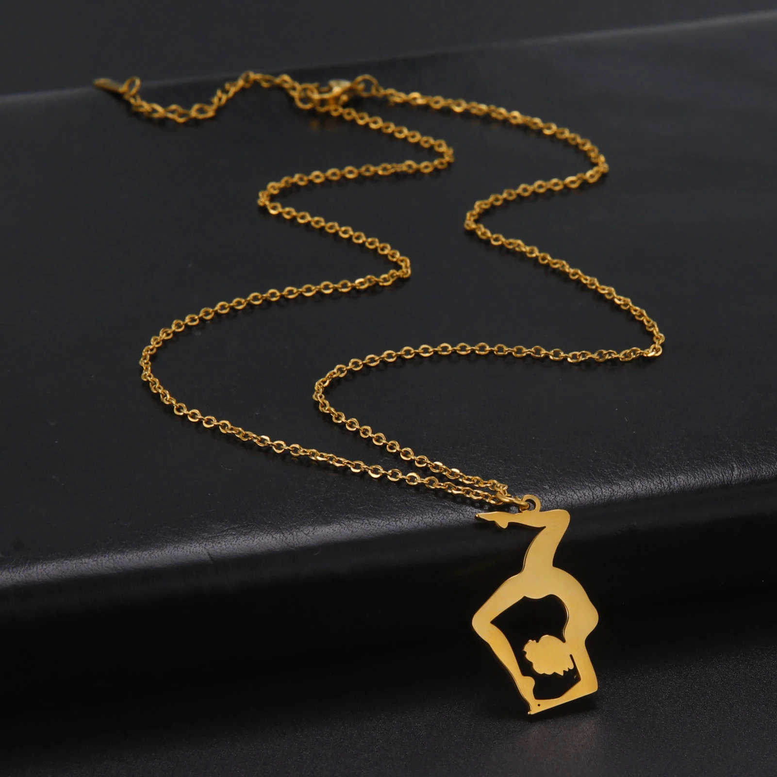 COOLTIME Halskette mit Anhänger für rhythmische Gymnastik, Edelstahl, Trend-Turnerin, Sport-Tänzerin-Halskette, Schmuck, Geschenk für Frauen – Detail 14