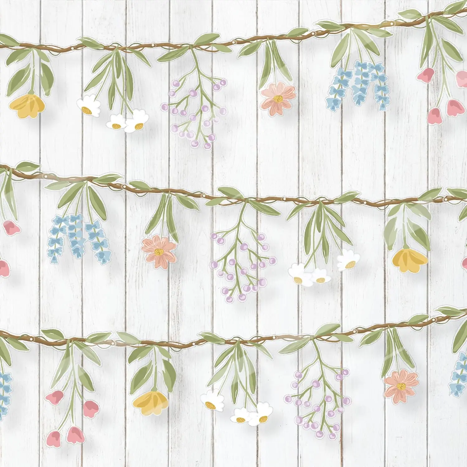 2 szt. Pastelowy kwiat wiszący baner Garland tło na przyjęcie w ogrodzie Woodland Baby Shower materiały i dekoracje na przyjęcie urodzinowe