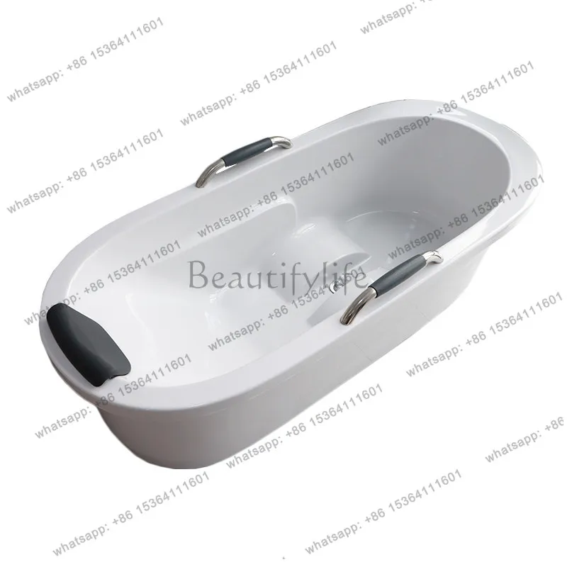 

Acrylic bathtub integrated movable household small apartment adult independent bathtub