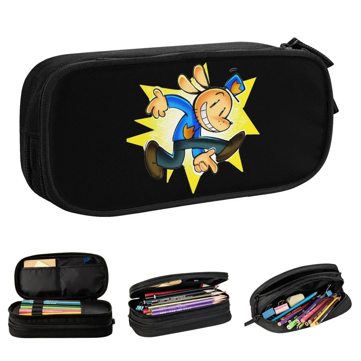 

New Dog Man Pencil Cases Pencilcases Pen for Girl Boy Large Storage Bag School Supplies Gift Stationery