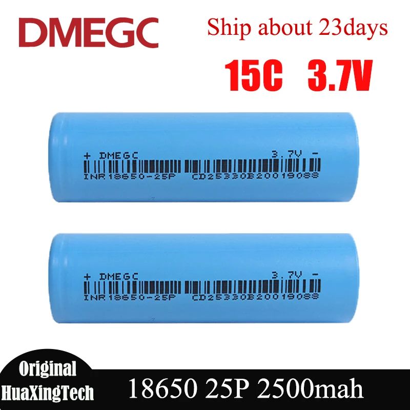 الأصلي DMEGC 25P 18650 بطارية 2500mah 15C التفريغ 3.7 فولت الصف أ ليثيوم أيون INR18650 خلية بطاريات ليثيوم سريعة قابلة للشحن #1